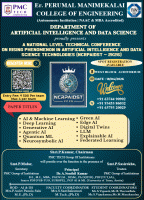 National Level Conference on Artificial intelligence and Data Science Technologies NCRPAIDST 2K26 National Level Conference Poster